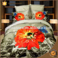 Luxo flor impresso conjunto de cama, 100% poliéster dispersar impresso